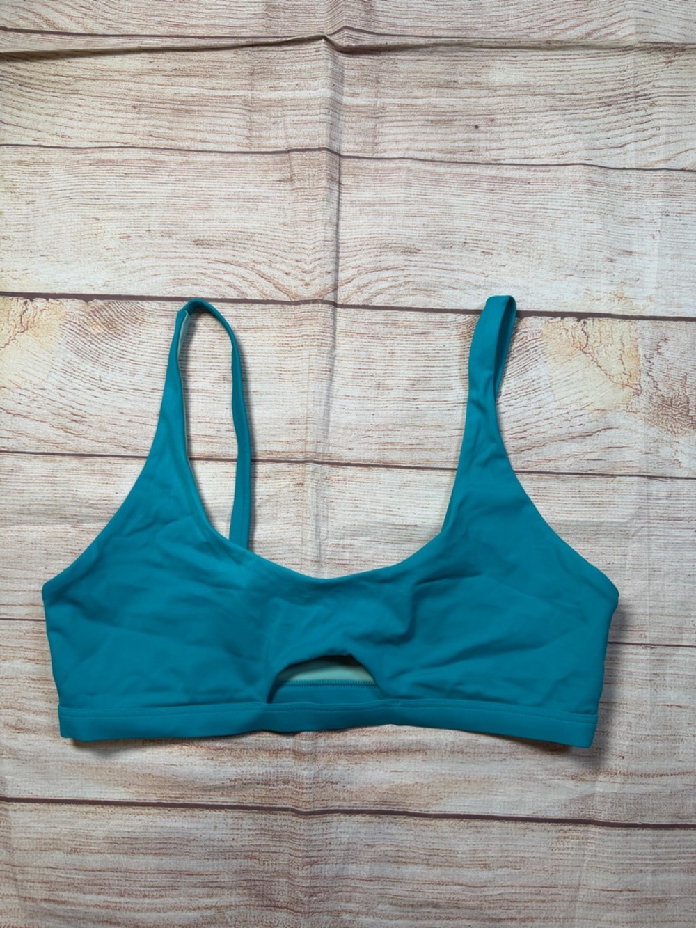 Jolyn Clothing Amelia Teal Scoop-Neck Bikini Top